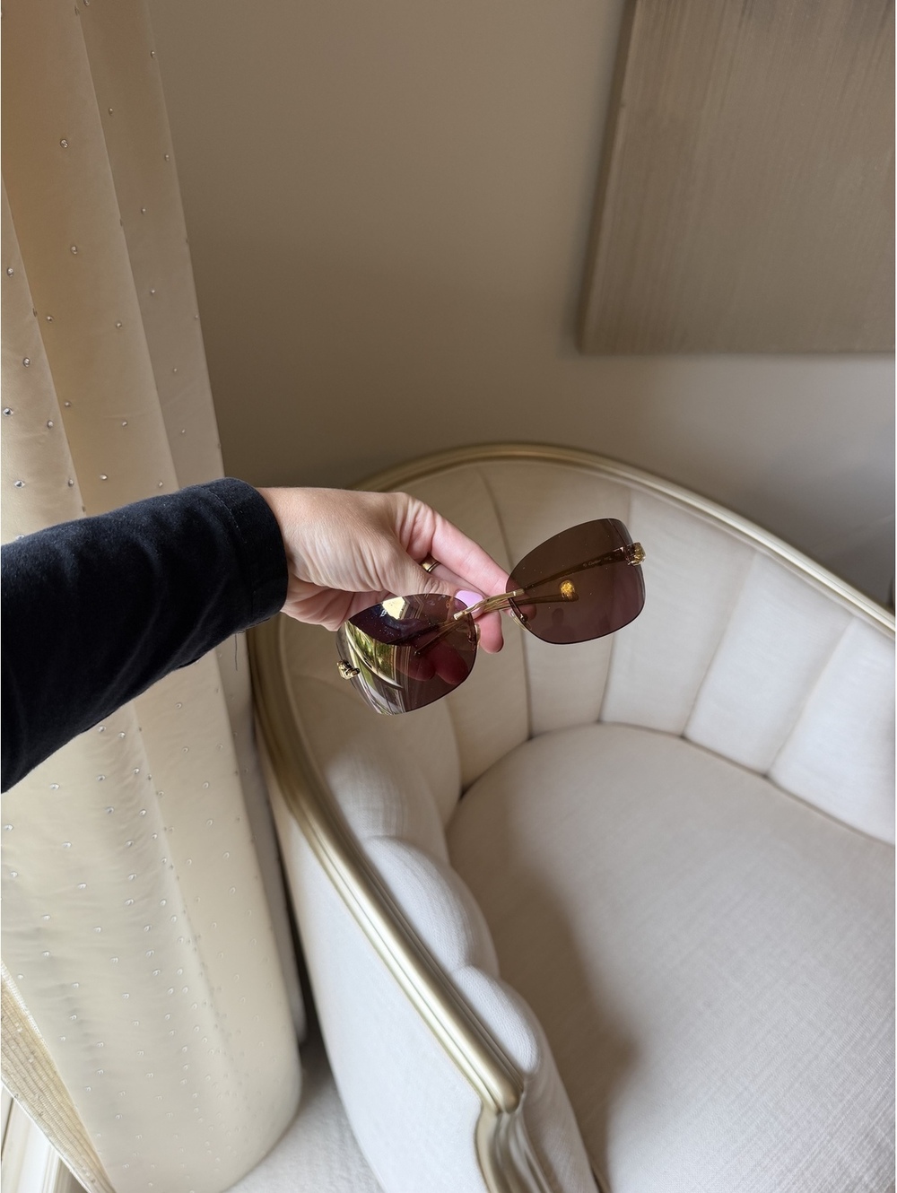 Cartier Rimless Rectangular Sunglasses - Picture 4 of 6